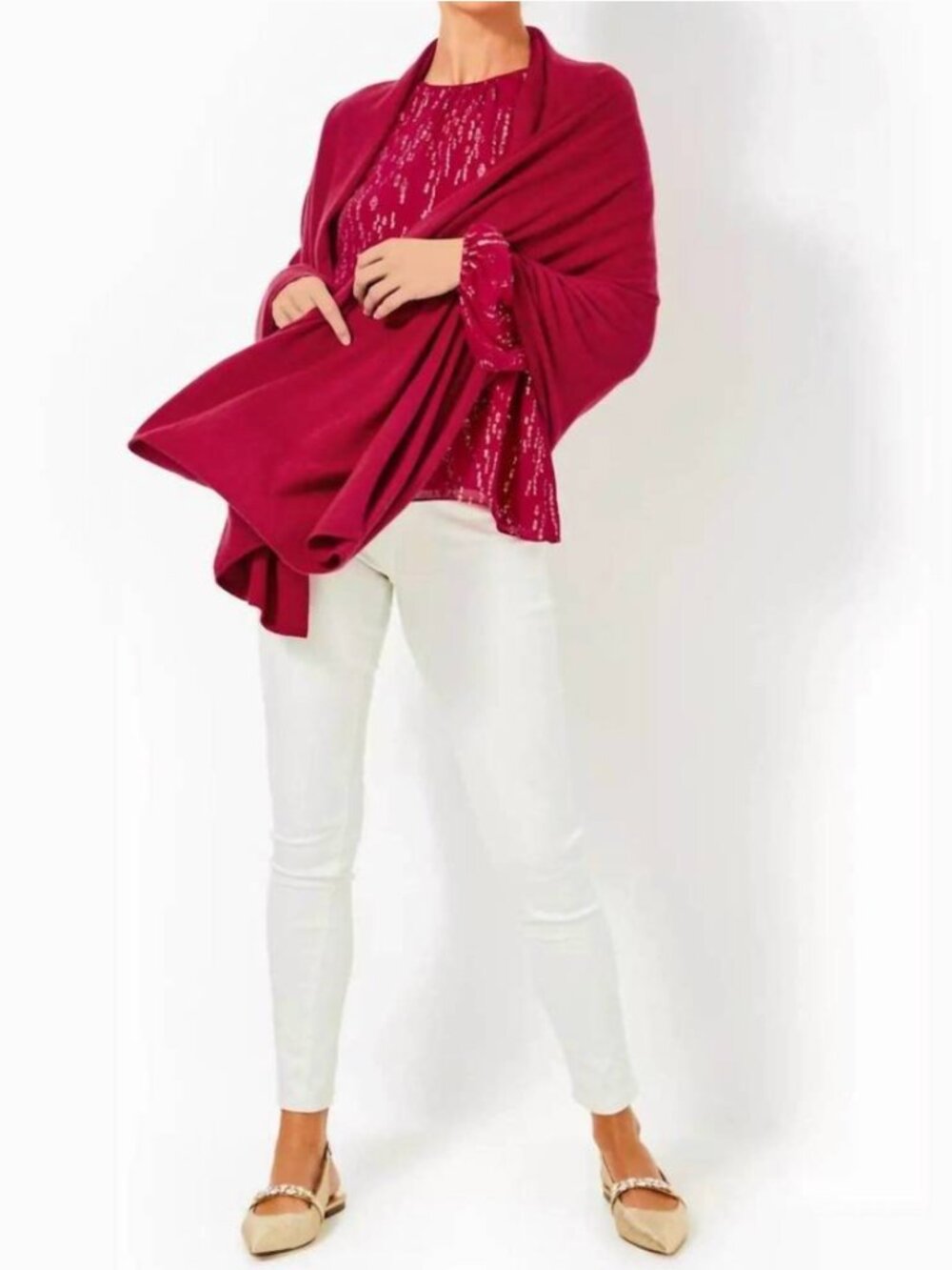 NWT Lilly Pulitzer Lanelle Wrap in Malbec Red